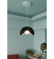 Siyah Tekli Lotus Formlu Modern Avize Salon Dayanıklı Plastik Dekoratif Sarkıt Aydınlatma Ayarlanabilir Kablo