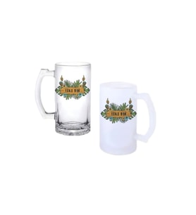 Ghostbastır Design Tiki Bar Kulplu Bira Bardağı Buzlu veya Şeffaf Seçenekli 0230