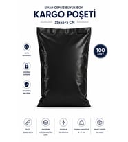 Northcity Siyah Cepsiz Kargo Poşeti 35x45+5 cm 100 Adet Dayanıklı E-Ticaret Ambalajı