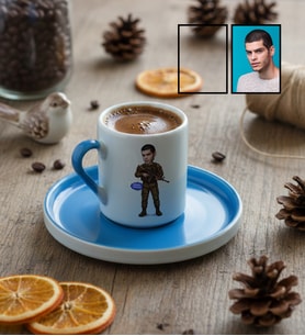 Kişiye Özel Karikatürlü Asker Türk Kahvesi Fincanı 30 Ağustos Zafer Bayramı Hediyesi