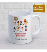 Kişiye Özel İsim Yazılabilir Beden Eğitimi Öğretmeni Kupa Bardak