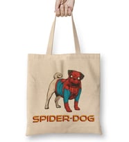 Spider Dog Pug Köpek Bez Çanta Uzun Saplı