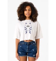 Ahsoka Tano Minimal Beyaz Kırçıllı Kadın Crop Tshirt
