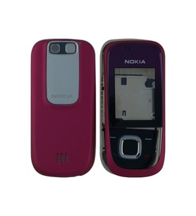 Nokia 2680s Full Kasa Kapak Tuş Takımı Nokia 2680s Uyumlu Kırmızı Renk Orta Kasa Ön Kapak Arka Kapak