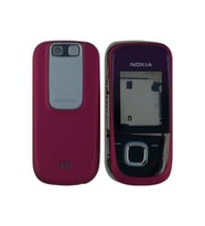Nokia 2680s Full Kasa Kapak Tuş Takımı Nokia 2680s Uyumlu Kırmızı Renk Orta Kasa Ön Kapak Arka Kapak
