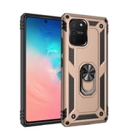 Durukar® Samsung Galaxy A91 / S10 Lite Kılıf Sofya Yüzüklü Silikon Kapak - Gold