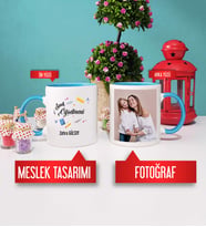 Sınıf Öğretmeni Kupa Bardak Mavi Fotoğraflı