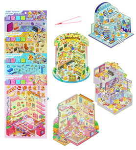 Dıy Kendin Yap Capybara Temalı 3D Oda Sahne Sticker