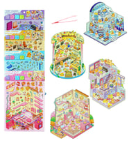 Dıy Kendin Yap Capybara Temalı 3D Oda Sahne Sticker