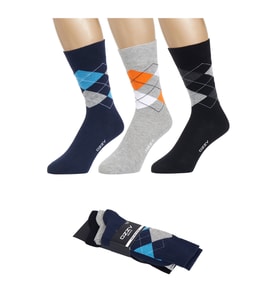Ozzy Socks 3 Çift Dikişsiz Erkek Penye Pamuklu 4 Mevsim Çorap Dayanıklı Topuk Burun