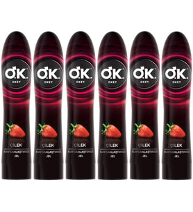 Okey Kayganlaştırıcı Jel 100ML Çilekli (6 Lı Set)