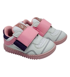 Pappix Şık ve Konforlu Çocuk Ayakkabısı (Siyah - Beyaz - Somon Pembe)