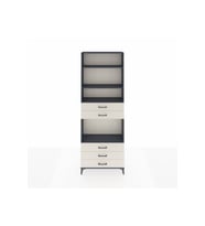 Arges Dolap 4 Raflı 5 Çekmeceli 88x30x243 Antrasit-Aytaşı