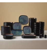 Karaca Earth Collection Galactic Shiny Black 55 Parça 12 Kişilik Yemek Takımı