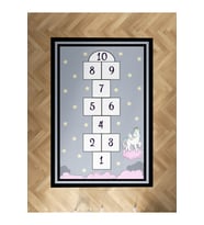 MEKTA HOME BEBEK VE ÇOCUK ODASI Seksekli Unicorn Desenli Halı