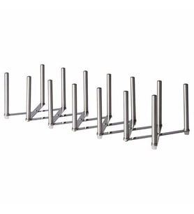 Tencere Kapağı Düzenleyici 14x10 cm IKEA Dolap İçi Düzenleyici Katlanır (Metal)