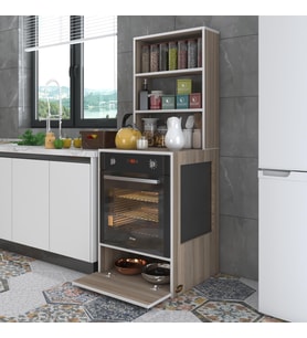 Kenzlife ankastre fırın dolabı hümeyra crd 165*60*56 mutfak kapaklı