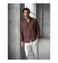 Premium Oversize Müslin Gömlek - % 100 Pamuk, Yıkamalı