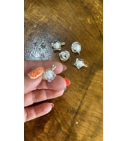 5 ADET MİKA YILDIZ TASARIM DELİKLİ TAKI BONCUĞU