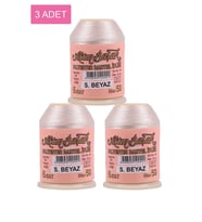 3 Adet Altınbaşak Oya ve Dantel İpi 20 gr - Royaleks - No: Ş.BEYAZ