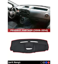 Peugeot Partner (2006-2014) 3d Torpido Koruma Kılıfı - Ön Göğüs Kaplama - Kırmızı Şerit