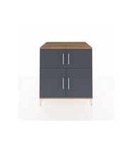 Kronos Şifonyer 3 Raflı 4 Kapaklı 88x59x96 Çam-Antrasit