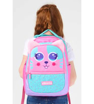 Elatae Su Geçirmez Kumaş Kız Çocuk Çok Gözlü Ortopedik Sırt Okul Çantası L5145 (Pembe)