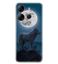 Infınıx Spark Go 2023 Kılıf Resimli Desenli Silikon Platinium Series Moon Wolf 1820