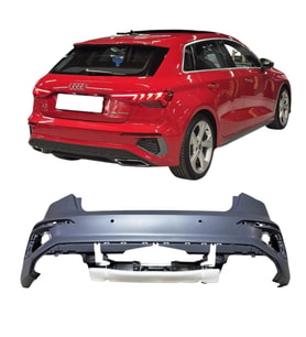 Audi A3 2021-2025 HB S-Line Arka Tampon 6 Sensörlü 8Y4807067B
