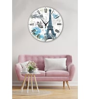 Bilge Retro Tasarımlı Duvar Saati 35 X 35 Cm (Baskılı)
