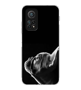 PrintiFy Xiaomi Mi 10 T ile Uyumlu Köpek 1 Kamera Korumalı Şeffaf Kılıf