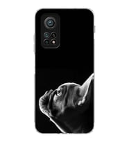 PrintiFy Xiaomi Mi 10 T ile Uyumlu Köpek 1 Kamera Korumalı Şeffaf Kılıf