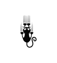 Kayan Kedi Oto Sticker Siyah 11X23Cm