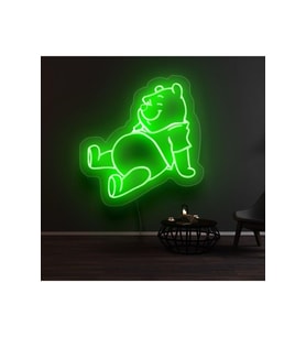 Winnie The Pooh Figürlü Dekoratif Neon Tabela