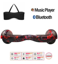 Elektrikli Kaykay Hoverboard Bluetooth Hoparlörlü 6.5 İnç Grafiti D15 - Çanta Hediye