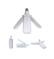 3 KOLLU PERVANE MODELİ BEYAZ LED LAMBA AMPUL 24W - E27