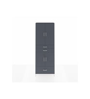 Arges Dolap 5 Raflı 3 Çekmeceli 4 Kapaklı 88x30x243 Antrasit-Antrasit