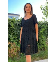 Kadın Siyah Dantelli Elbise