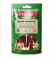 Freshy Chicken Drumstick Tavuk Eti Sarılı Kalsiyum But  Kemik Köpek Ödülü 6 Adet 90 Gr (STD)