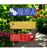 Bahçe Süsü Duvar Süsü Balkon Süsü Dekorasyon kişiye özel hediye Teras Kapı Süsü Mutfak Süsü Hediyelik Eşya Ölçü 60*30 (Çok Renkli)