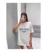 Letter Graphic Oversize Tasarım Tshirt (STD)