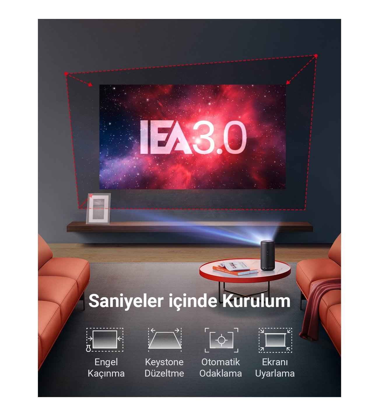 Anker Nebula Capsule 3 Akıllı Taşınabilir Projeksiyon Cihazı