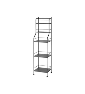 BANYO RAF ÜNİTESİ, SİYAH, 40x156 cm FRÖSJÖN BANYO DÜZENLEYİCİ AÇIK RAF
