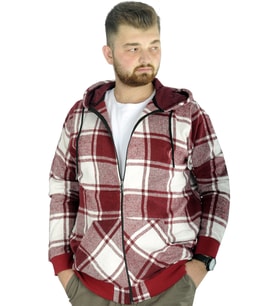 Mode XL Erkek Oduncu Kapsonlu Sweat Pocket 21574 Mürdüm