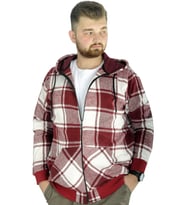 Mode XL Erkek Oduncu Kapsonlu Sweat Pocket 21574 Mürdüm