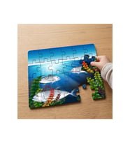 Denizde Köpek Balıkları Tasarımlı 24 Parça Ahşap Çocuk Puzzle MPK1133