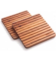 Sedona Trivet, 2'li Set Akasya Ahşap Sıcak Bulaşıklık