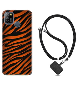 INFINIX Smart 4 5 6 Zero 8 S5 Pro Kılıf Boyun Askılı Silikon Leopar Yeni 1676