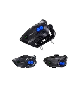 Y5x Rgb Işıklı Intercom 5 Kişi Bağlantılı 1000mah Motosiklet Bluetooth Kulaklık Seti