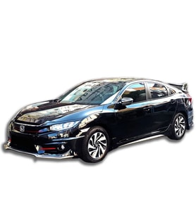Honda Civic Fc5 Turbo Yan Marşpiyel Seti Mat Siyah Plastik 2 Adet
